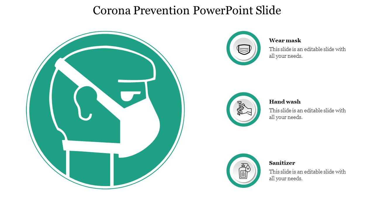 Corona Prevention PowerPoint Slide